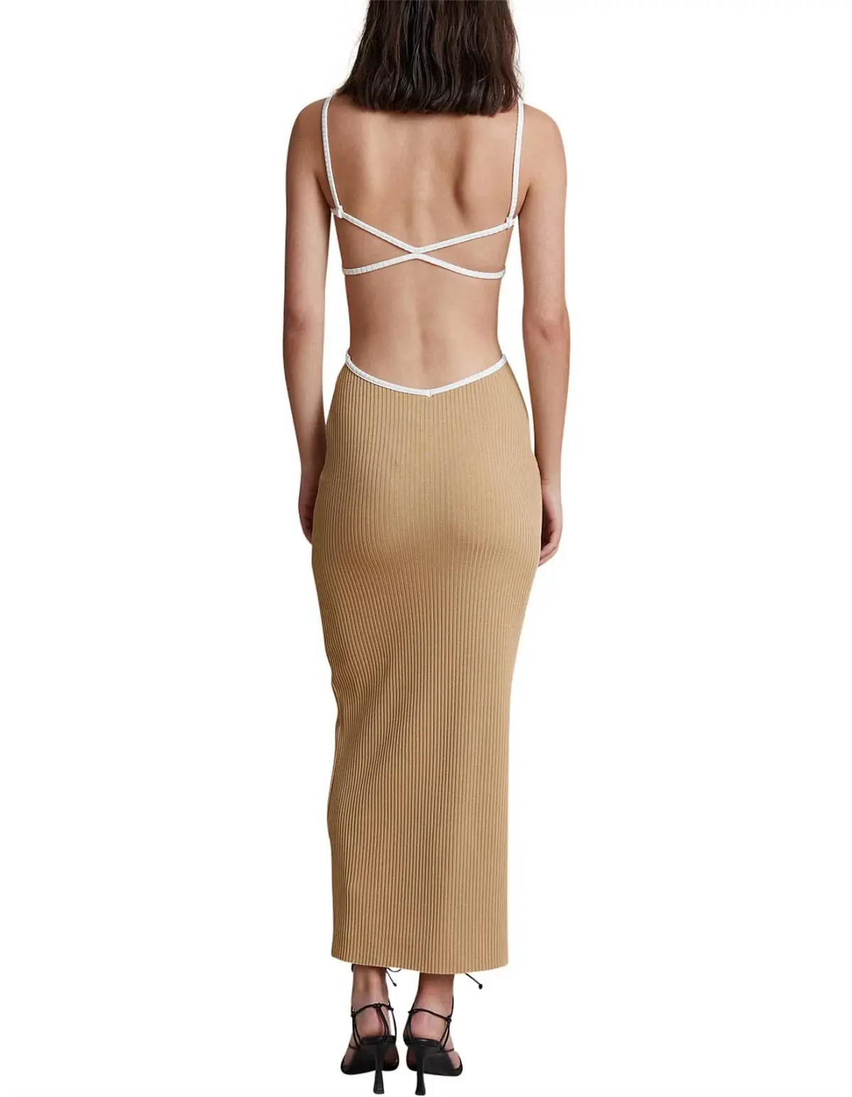 Bec & Bridge Coyote Dress Beige Size 8 - Image 3