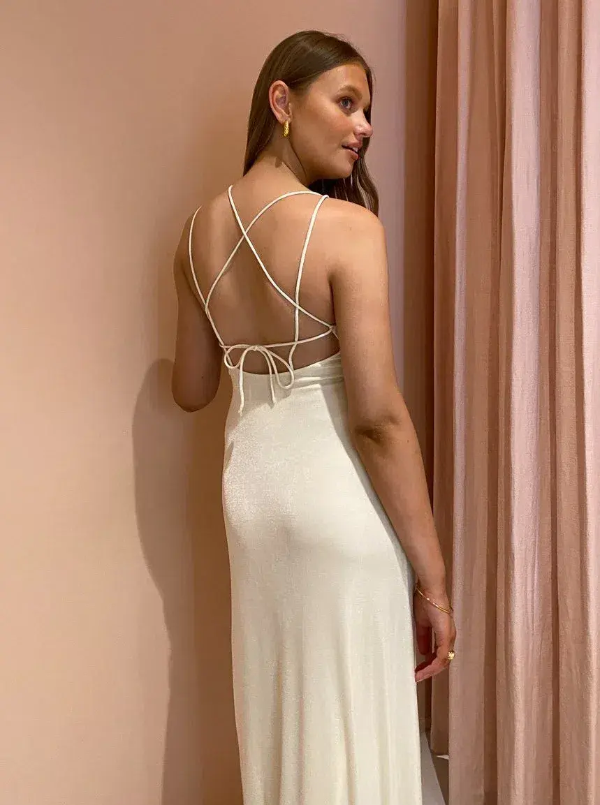 Significant Other Sassari Dress Pearl White Size 10 for rent on The Volte - main image