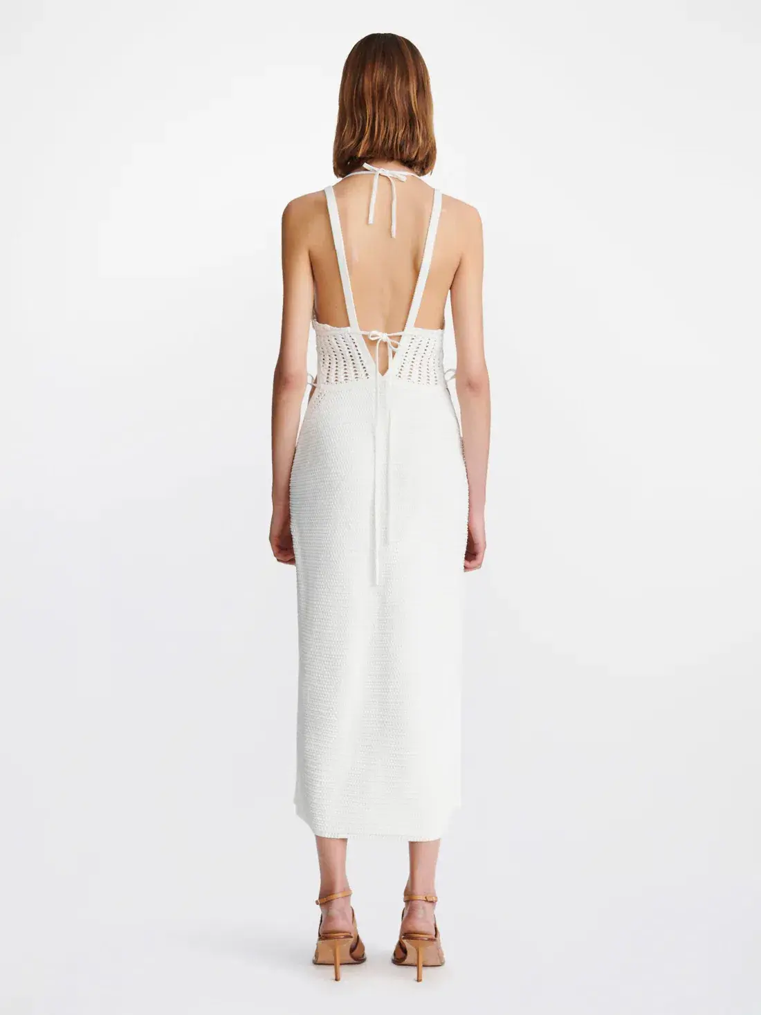 Dion Lee Crochet Butterfly Dress White Size S / AU 8 - Image 2