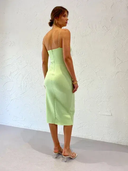 Bec & Bridge Apple Clover Midi Dress Green Size 12 - Image 4