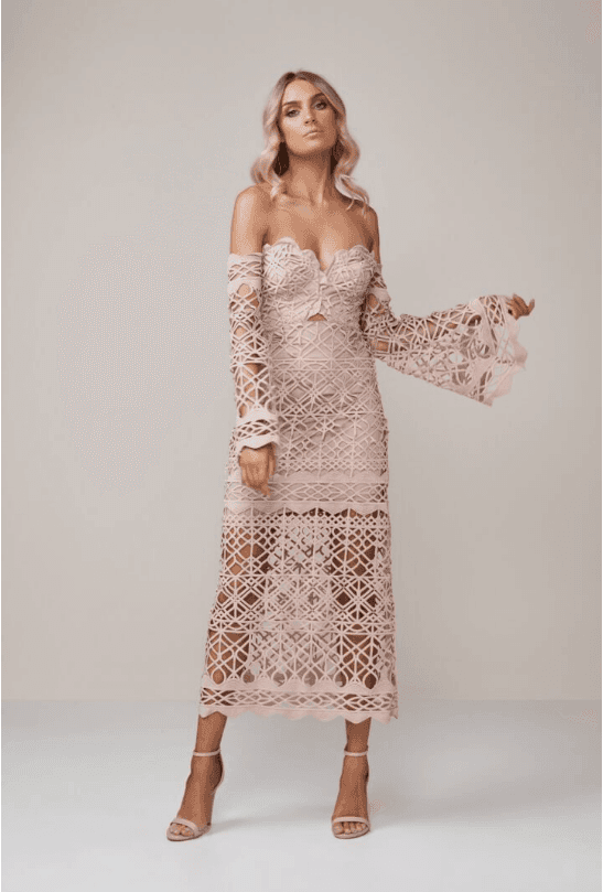 Thurley Coney Island Strapless Dress Nude Size 12 - Image 1