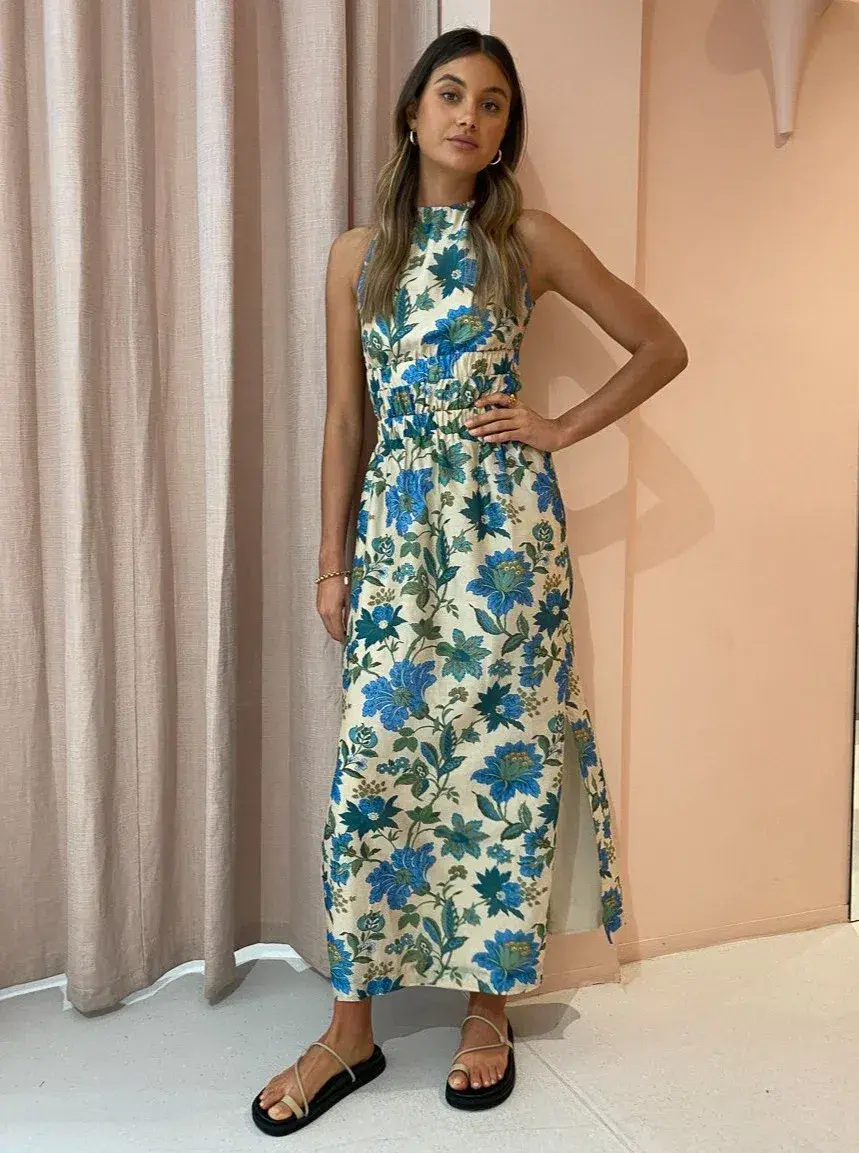 Sir the Label Celia Cross Back Gown in Marguerite Print Size 8 for rent on The Volte - main image