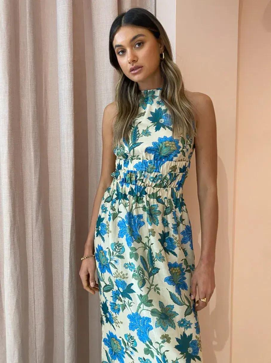 Sir the Label Celia Cross Back Gown in Marguerite Print Size 8 for rent on The Volte - main image