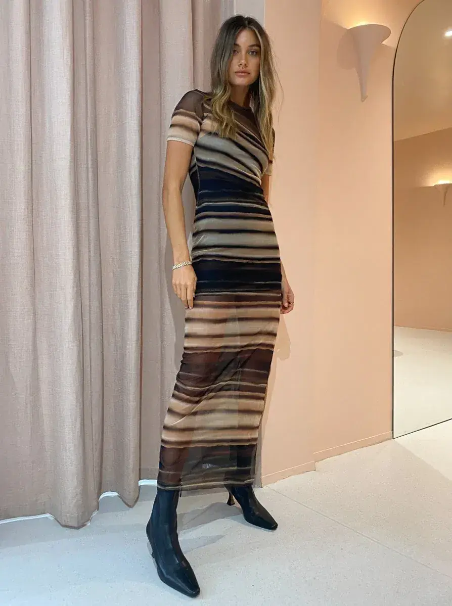 Bec & Bridge Watercolour Maxi Dress Print Size 6 - Image 2