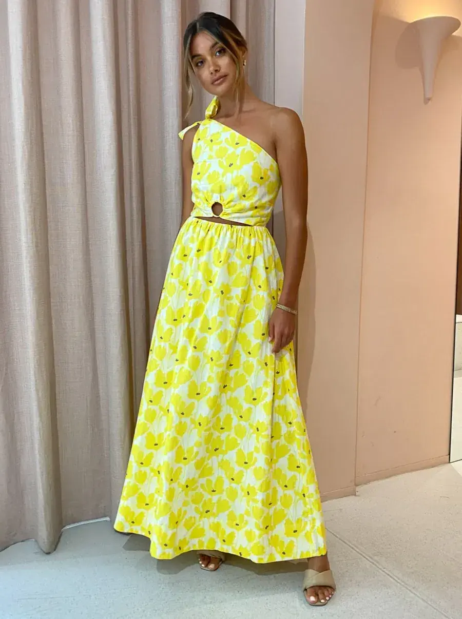 By Nicola Dahlia Dress Yellow Floral Size 6 - Image 3