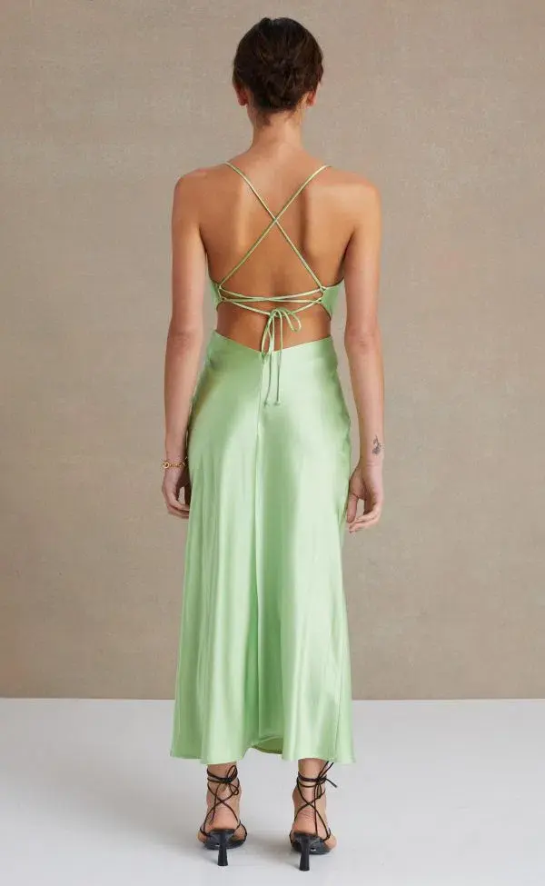 Bec & Bridge Raquel Dress Apple Green Size 8 for rent on The Volte - main image