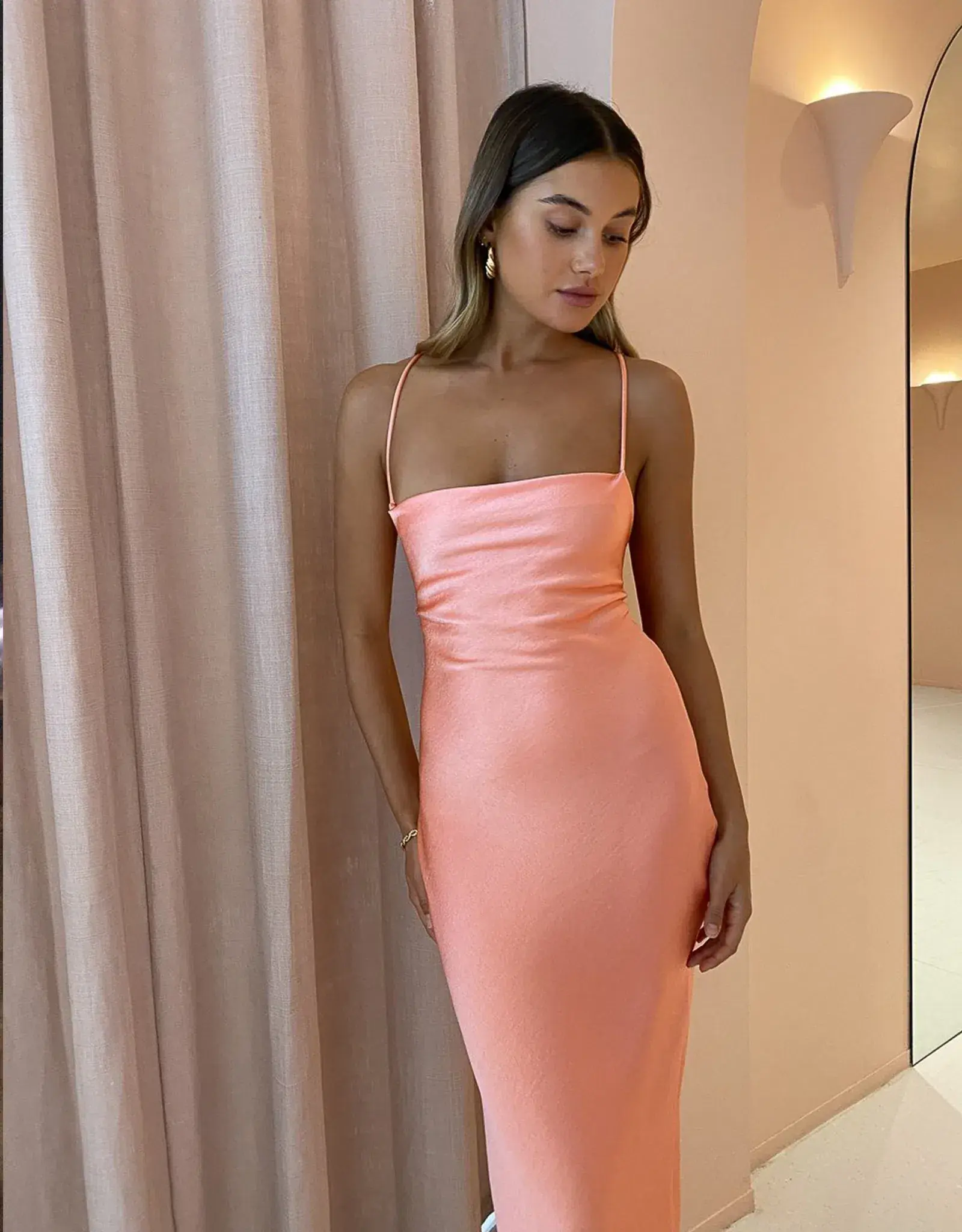 Bec & Bridge Veronique Dress Peach Size 8 - Image 2