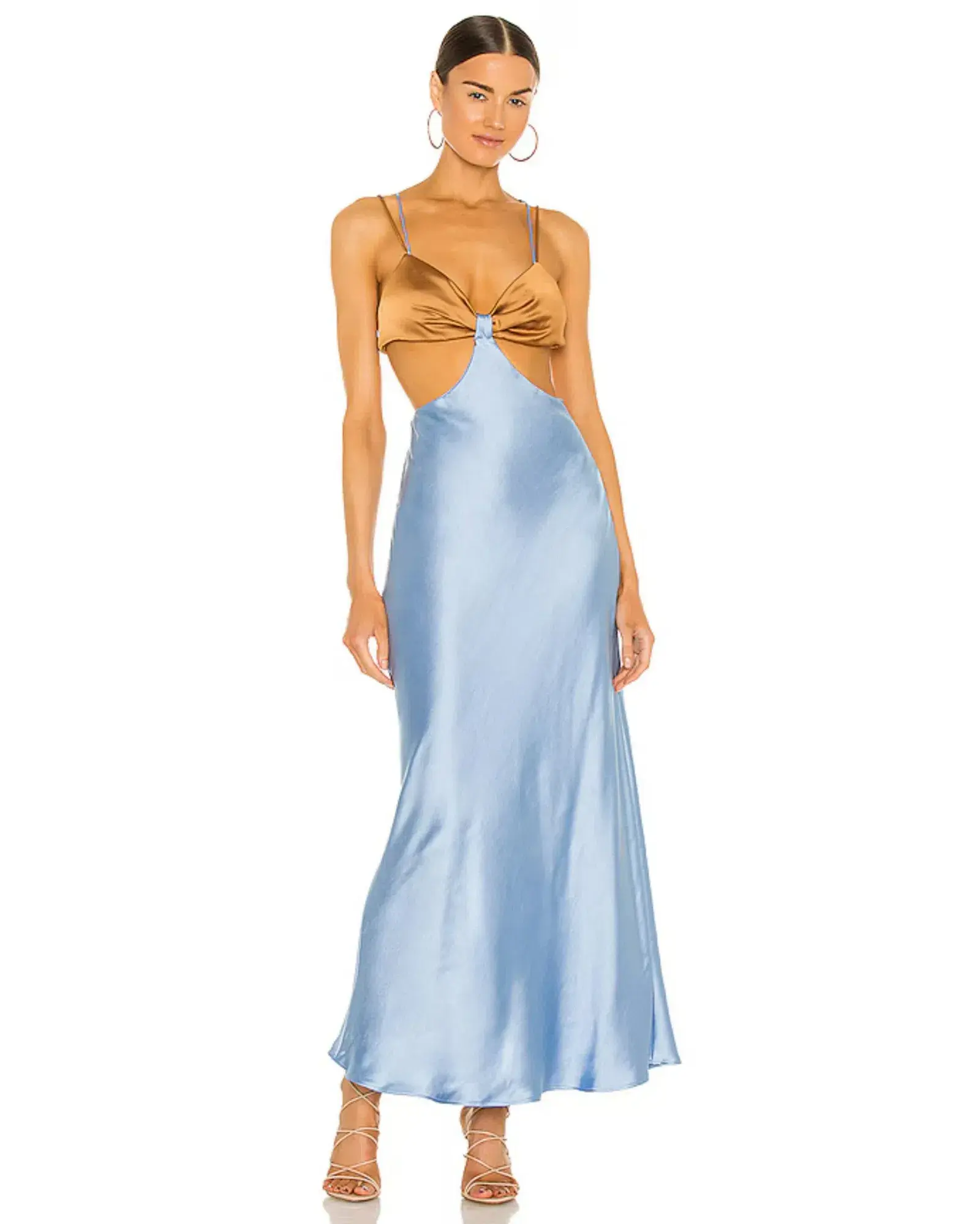 Bec & Bridge Raquel Cut Out Dress Baby Blue Size AU 8 - Image 1