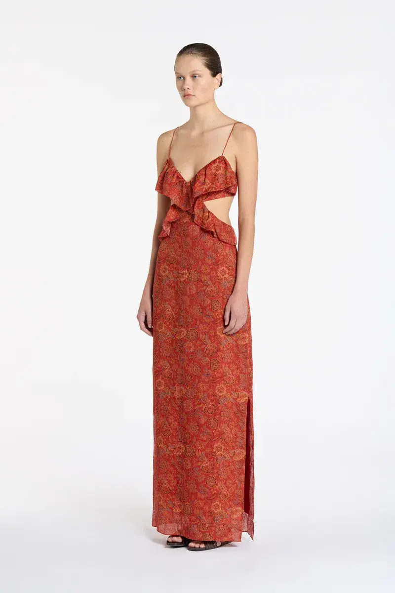 Sir the Label Allegra Frill Maxi Dress Print Size 1/AU 8 - Image 1