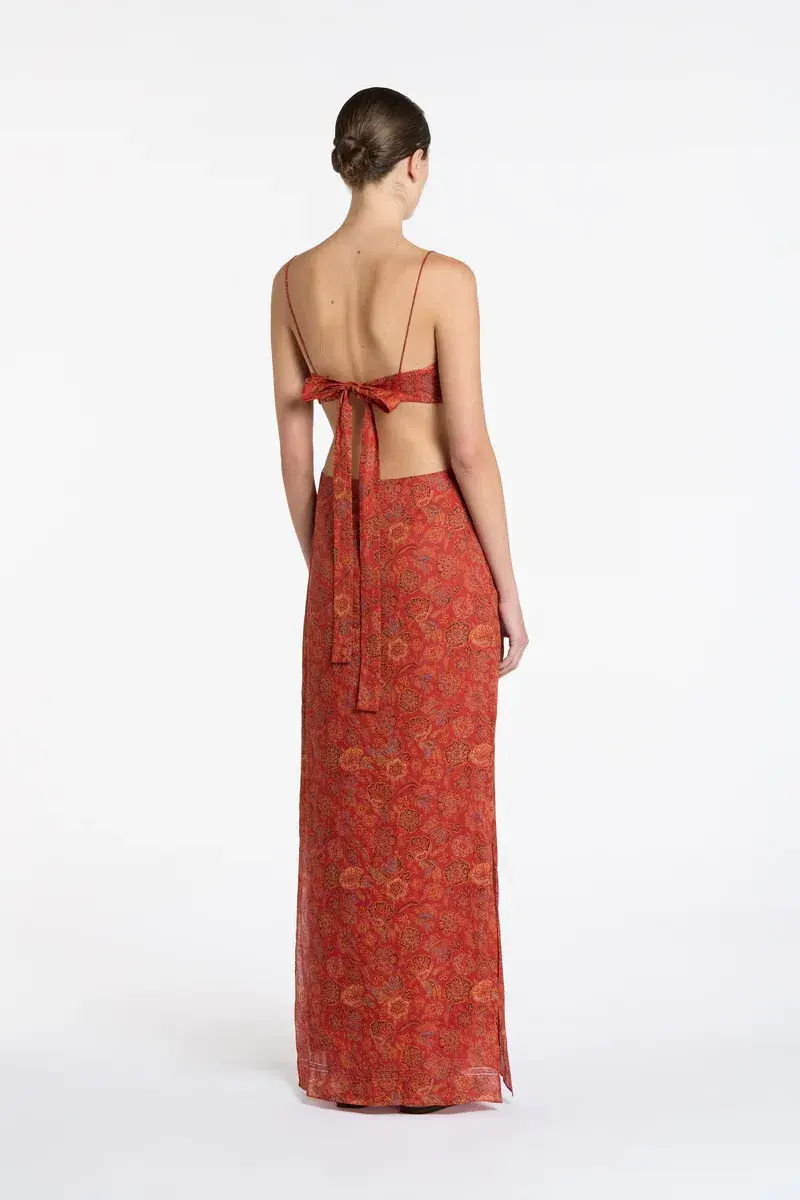 Sir the Label Allegra Frill Maxi Dress Print Size 1/AU 8 for rent on The Volte - main image