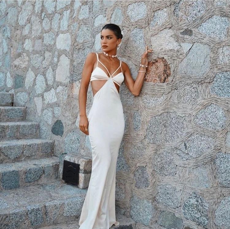 Camila Coelho Faron Gown White Size 8 - Image 4