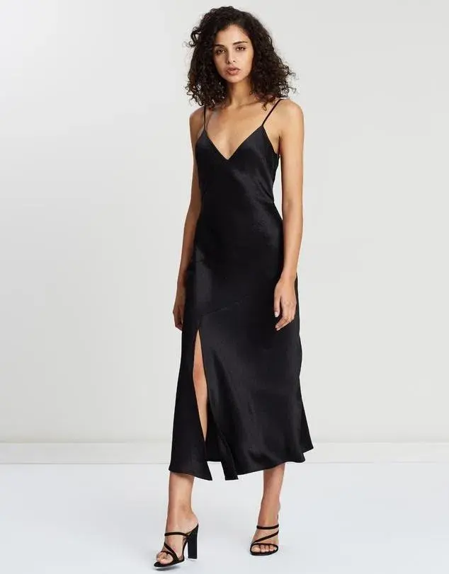 Bec & Bridge Gabrielle V Neck Dress Black Size 10  - Image 1