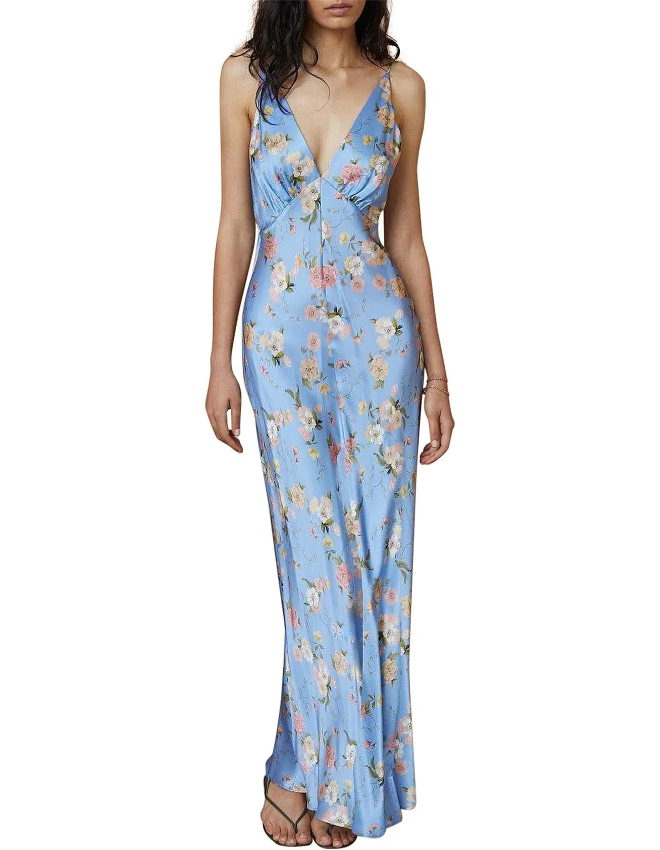 Bec & Bridge Kika Dress Blue/Floral Size 8  - Image 1