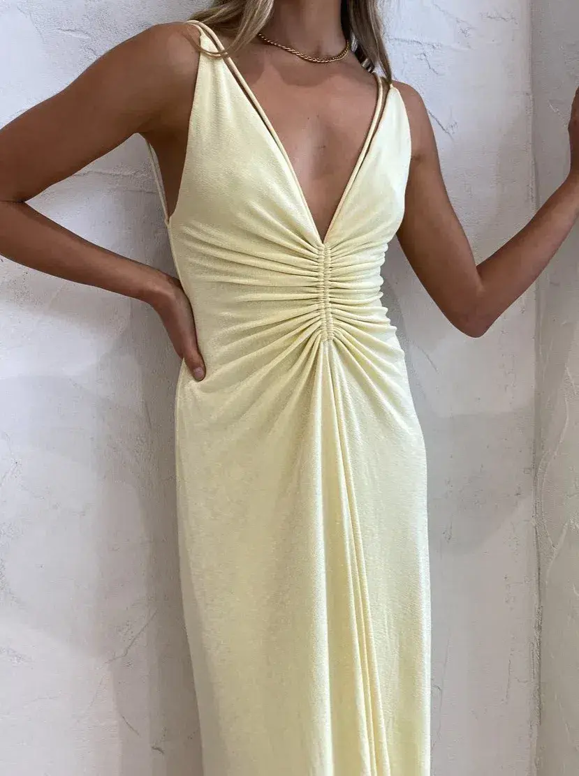 Significant Other Sassari Dress Lemon Size 12 - Image 3