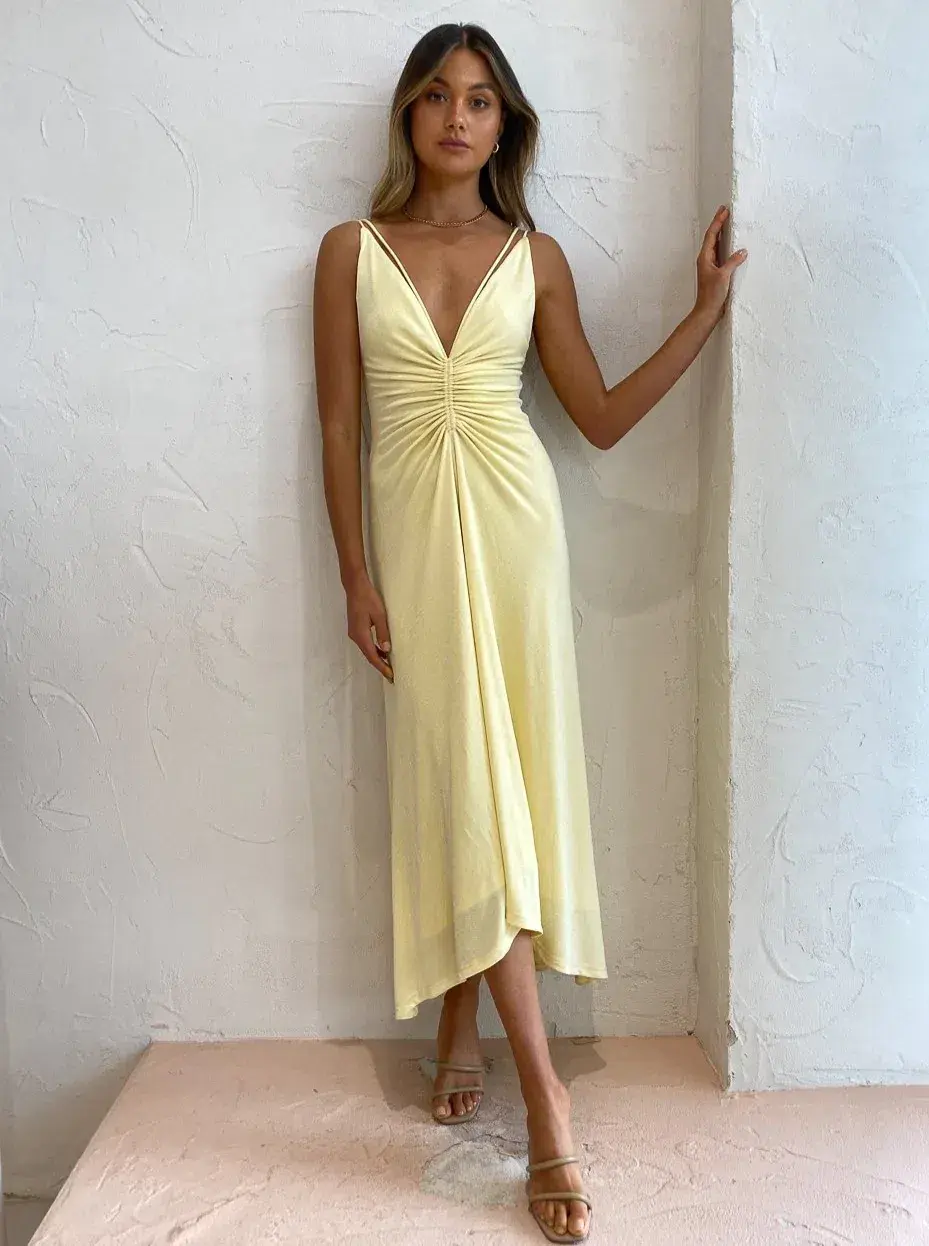 Significant Other Sassari Dress Lemon Size 12 - Image 5