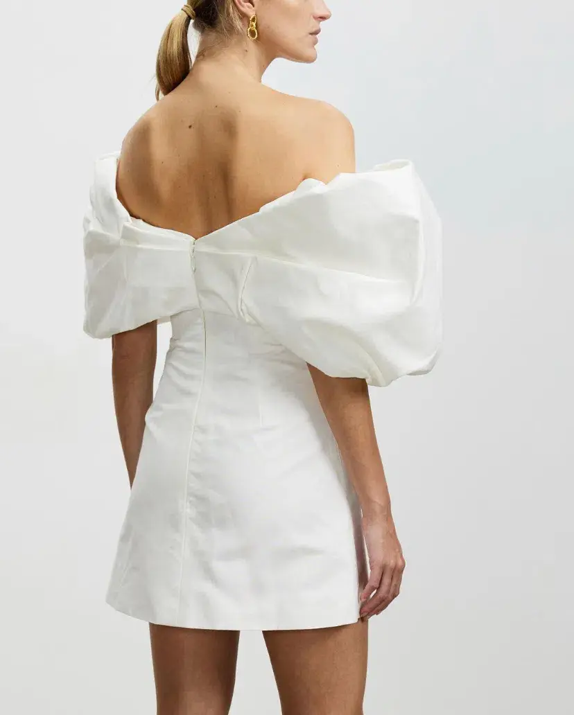 Rachel Gilbert Xavier Mini Dress White Size 14 - Image 3
