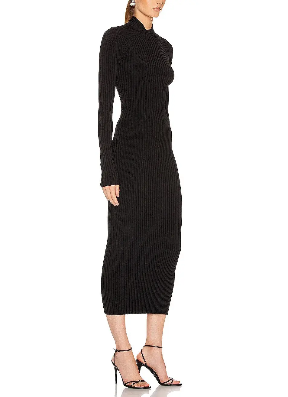 Dion Lee Stripe Rib Twist Dress Black Size 6 - Image 1