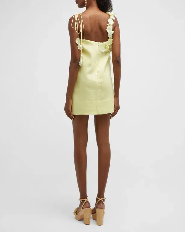 Zimmermann High Tide Shift Flower Mini Dress Yellow Size 1 / Au 10 - Image 2