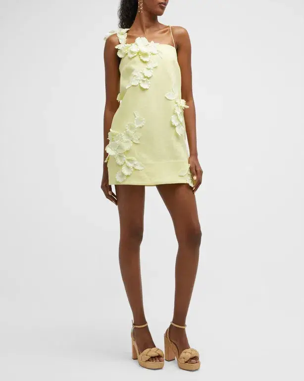 Zimmermann High Tide Shift Flower Mini Dress Yellow Size 1 / Au 10 - Image 1