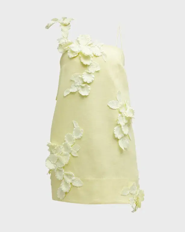 Zimmermann High Tide Shift Flower Mini Dress Yellow Size 1 / Au 10 - Image 5