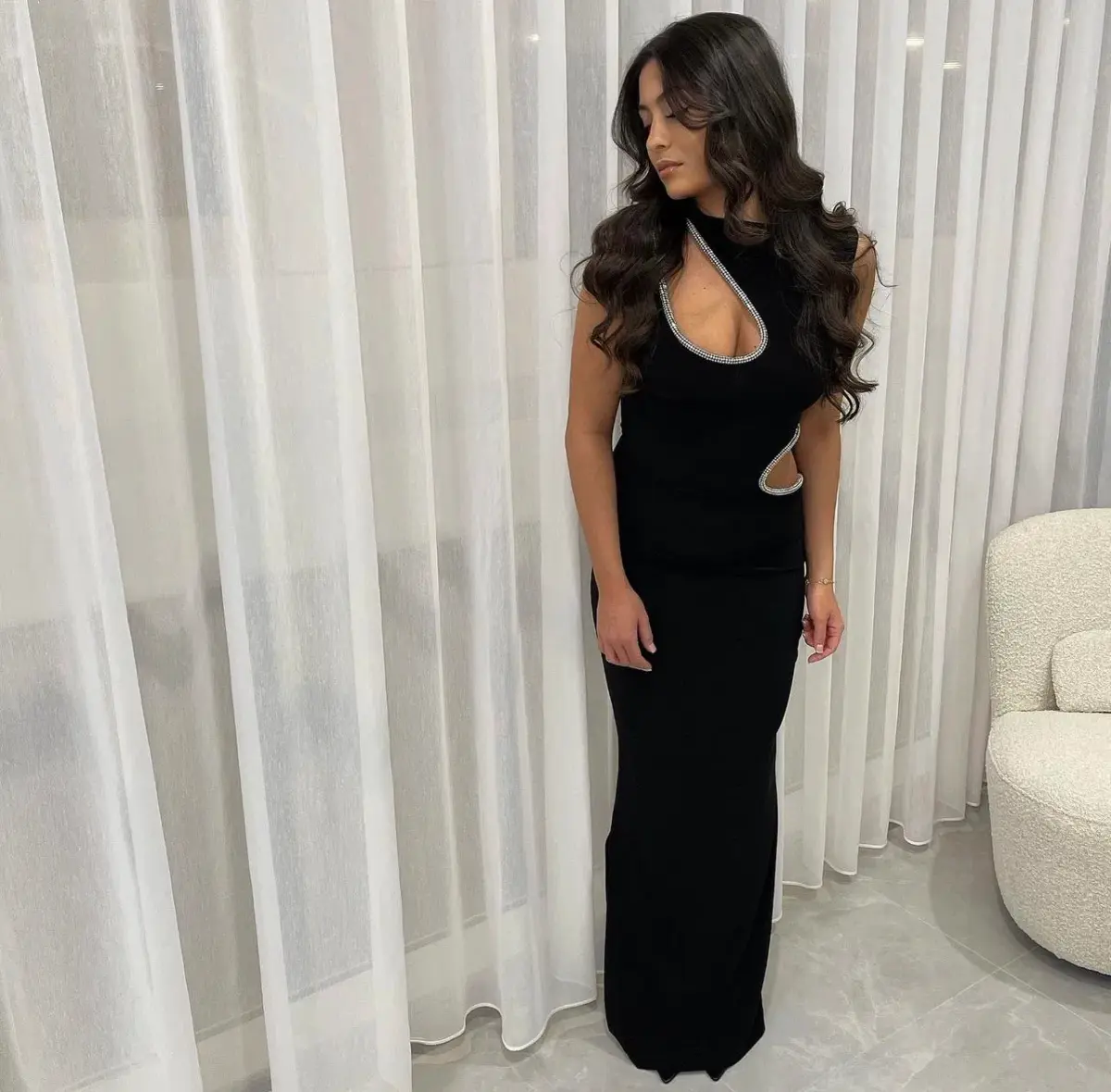 Ivona Skelo Vivia Dress Black Size M/Au 10 - Image 2