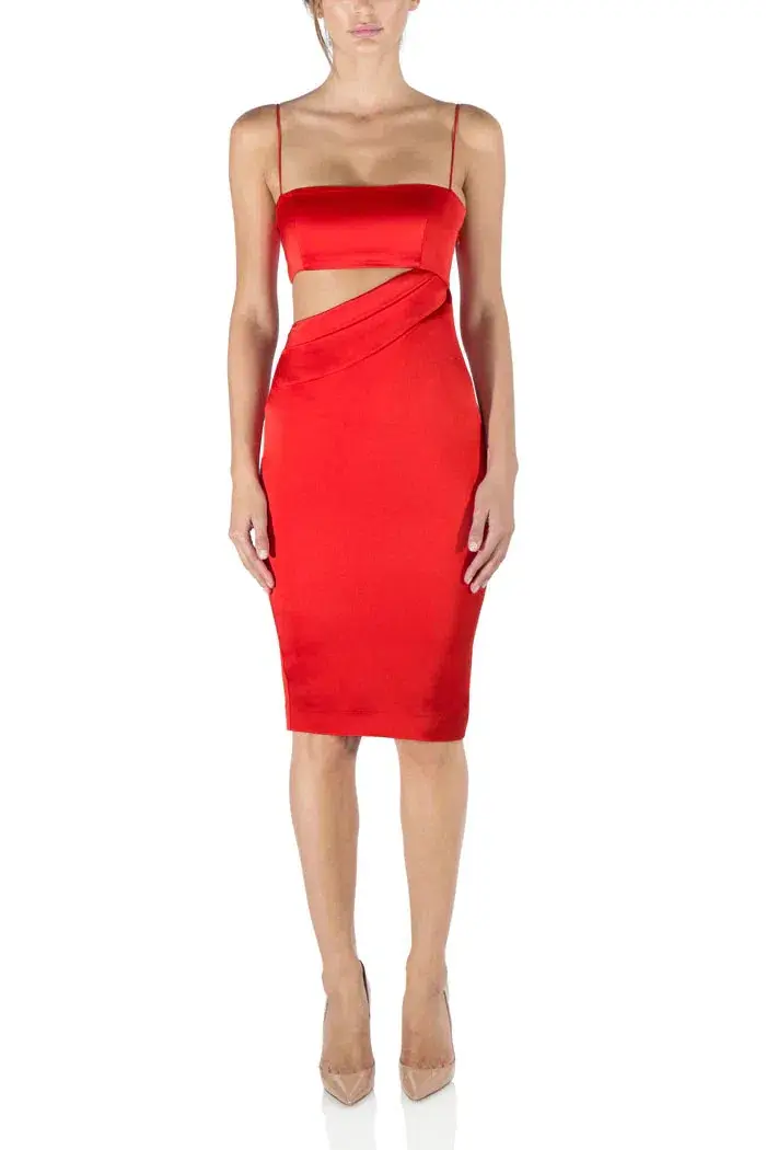 MISHA Selina Slip Dress Red Size 8 - Image 1