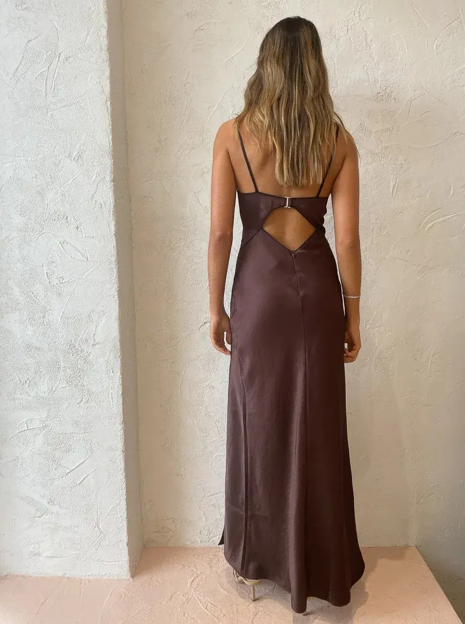 Bec & Bridge Hazel Maxi Dress Brown Size 8 / S for rent on The Volte - main image