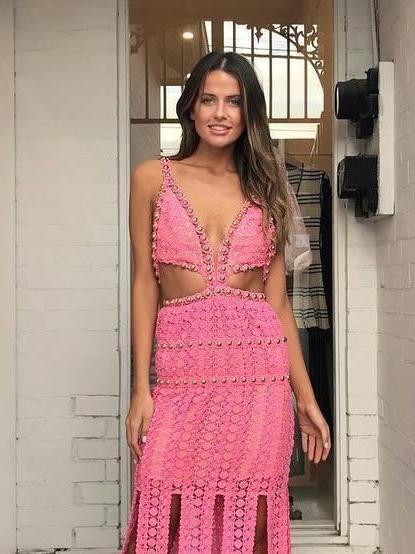 Thurley Titan Midi Dress Pink Size 8 - Image 2