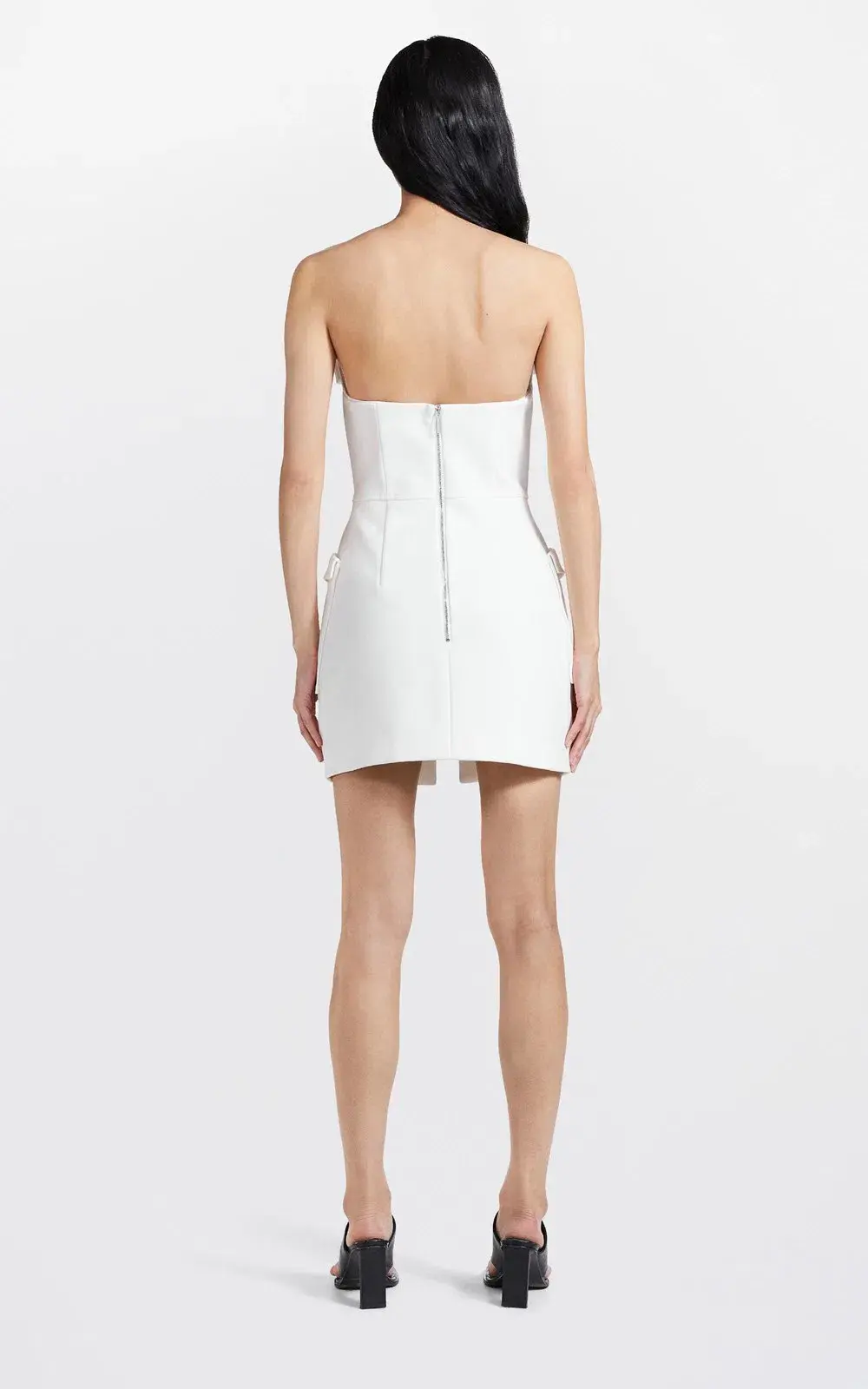 Dion Lee Pocket Bustier Mini Dress White Size AU 8 - Image 3