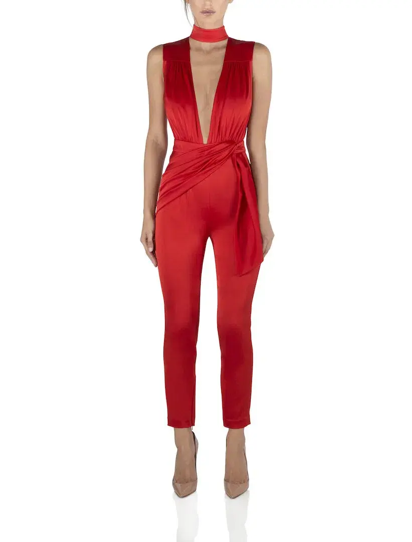 Misha Kaia Pantsuit Red Size 10 - Image 1