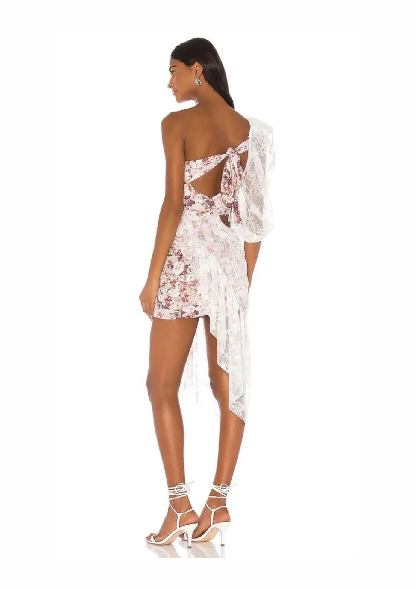 For Love and Lemons Dallas One Shoulder Dress White Size AU 8 - Image 2