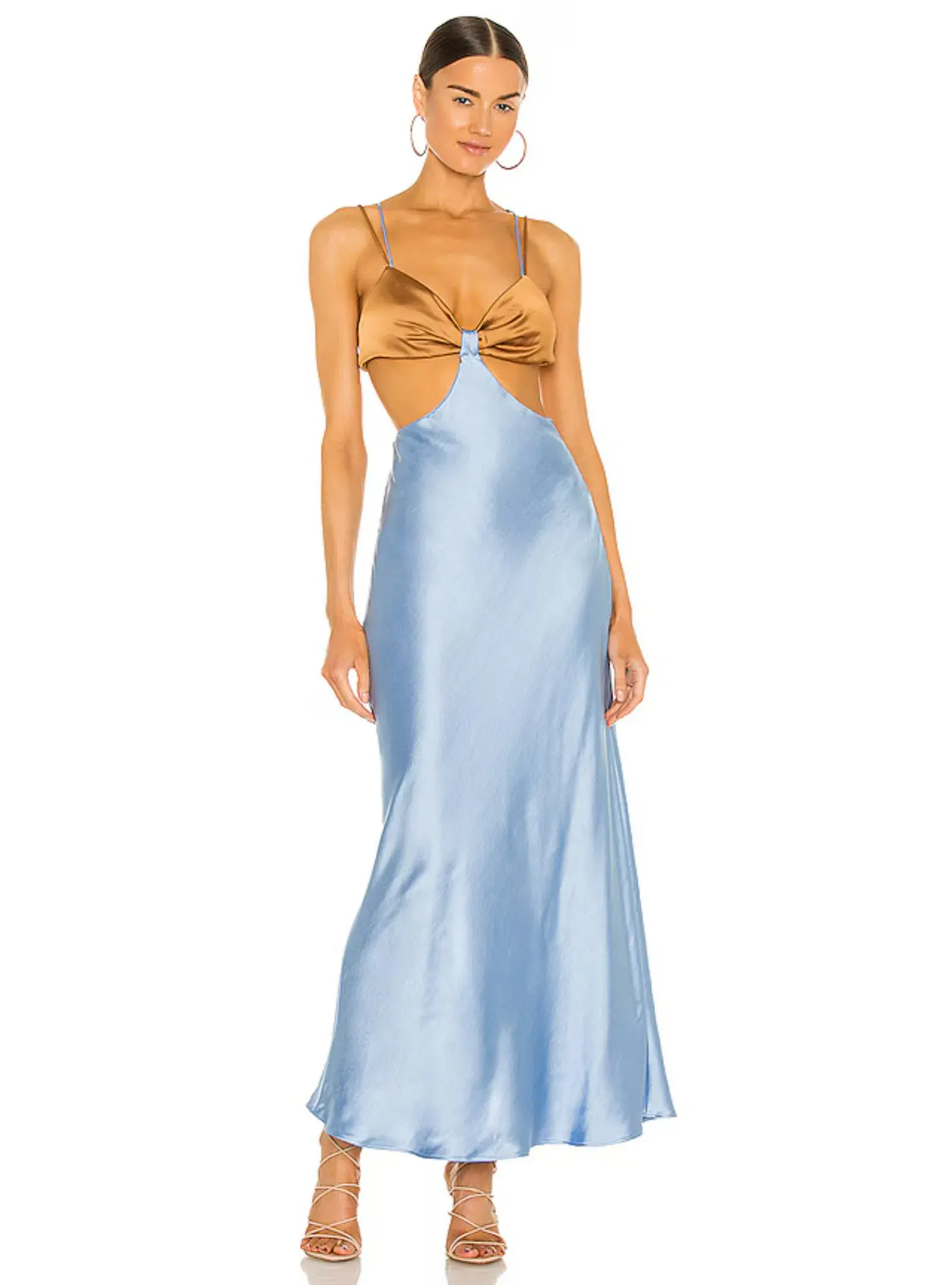 Bec & Bridge Raquel Cut Out Dress Baby Blue Size AU 6 - Image 1