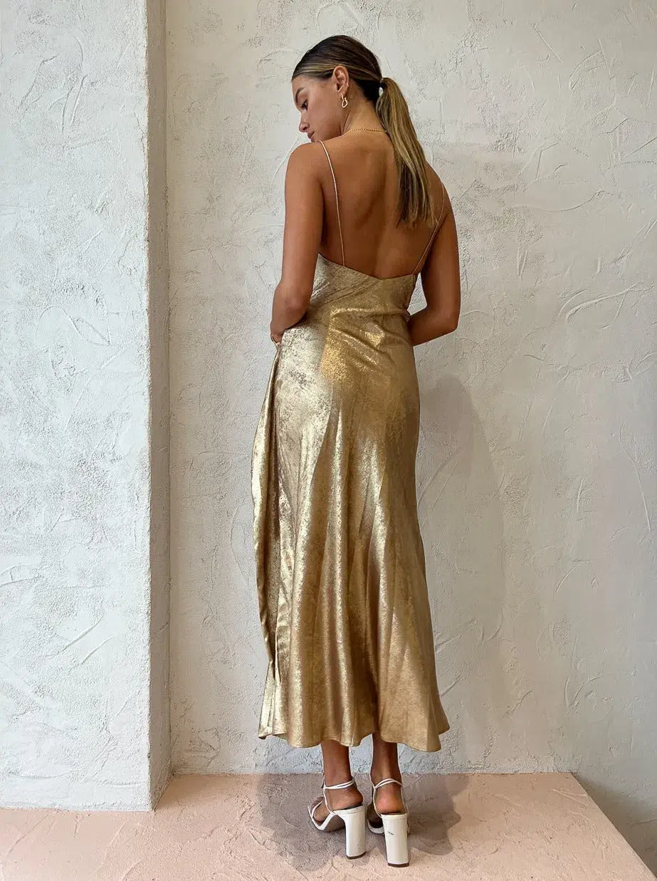Acler Queensbridge Dress In Gold Size 14 - Image 3