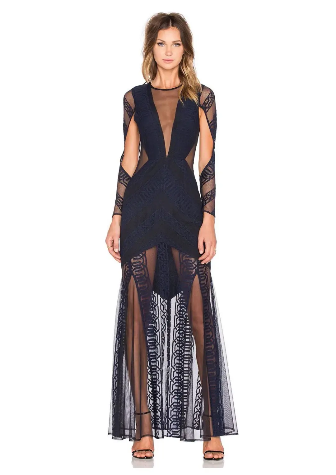 Shona Joy Ambrosia Backless Maxi Dress Navy Size M / AU 10 for rent on The Volte - main image