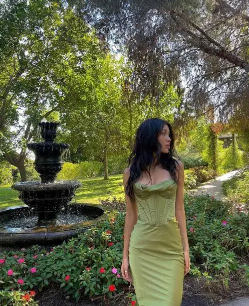 House of CB Myrna Corset Slip Midi Dress Olive Size S / Au 8  - Image 2