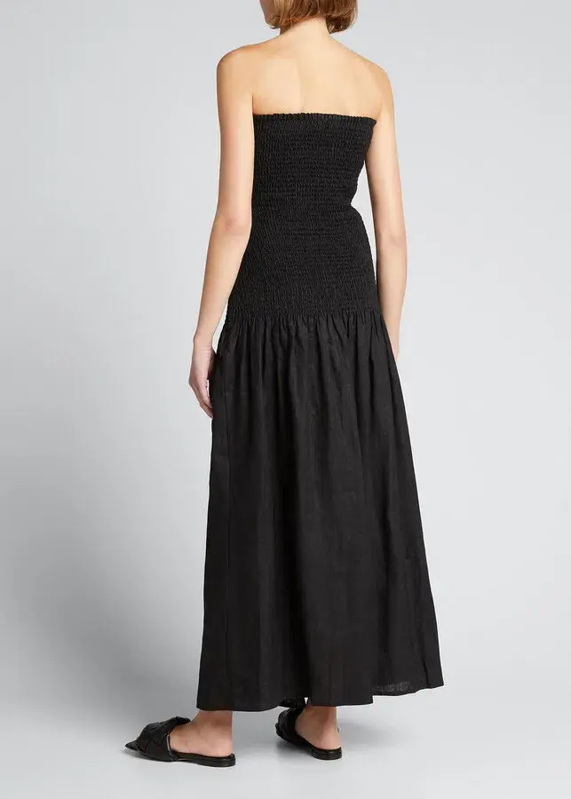 Sir the Label Madelyn Strapless Dress Black Size AU 6  for rent on The Volte - main image