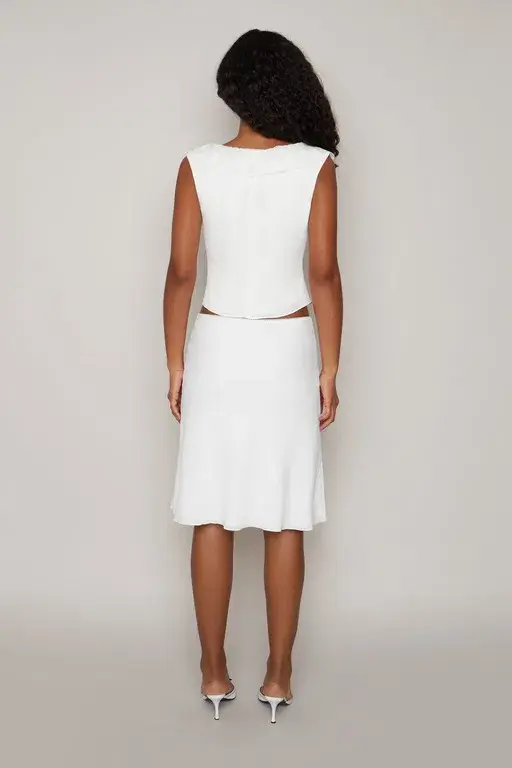 Danielle Guizio Paloma Lace Top & Skirt Set White Size 6  - Image 2