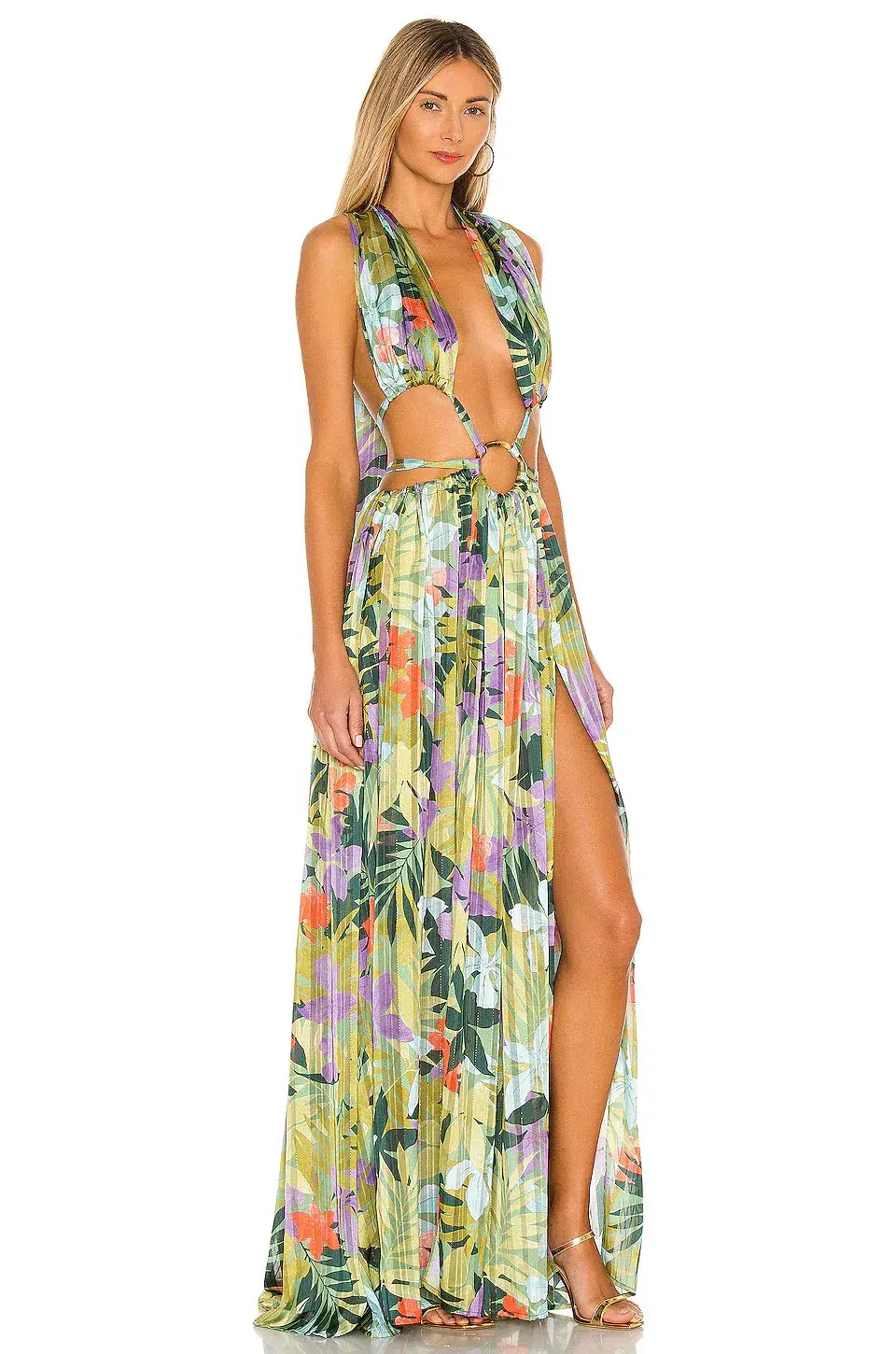 Bronx and Banco Tropics Maxi Dress Multicolor Size 8 - Image 2