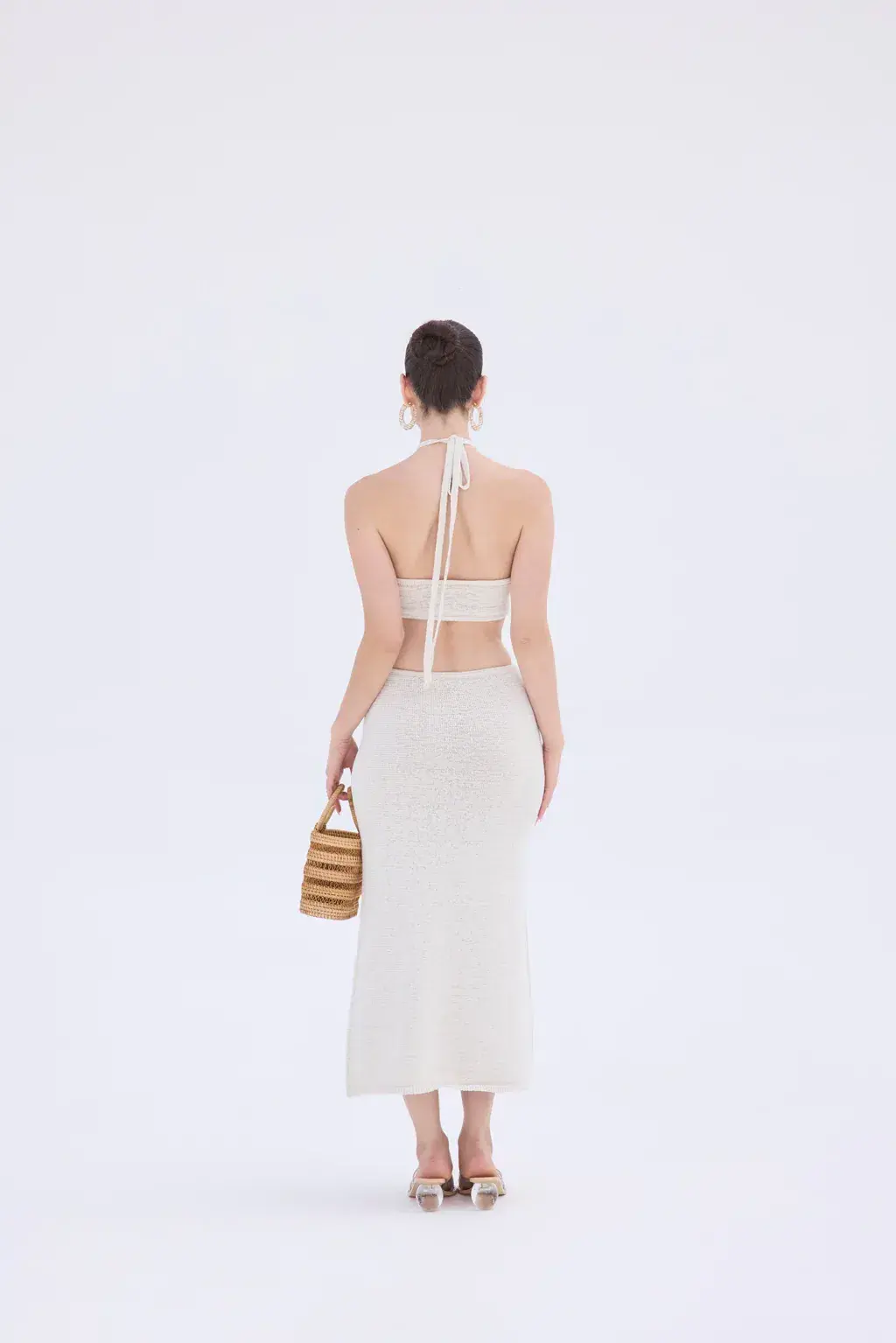 Cult Gaia Cameron Knit Dress Off White Size XS - Image 3