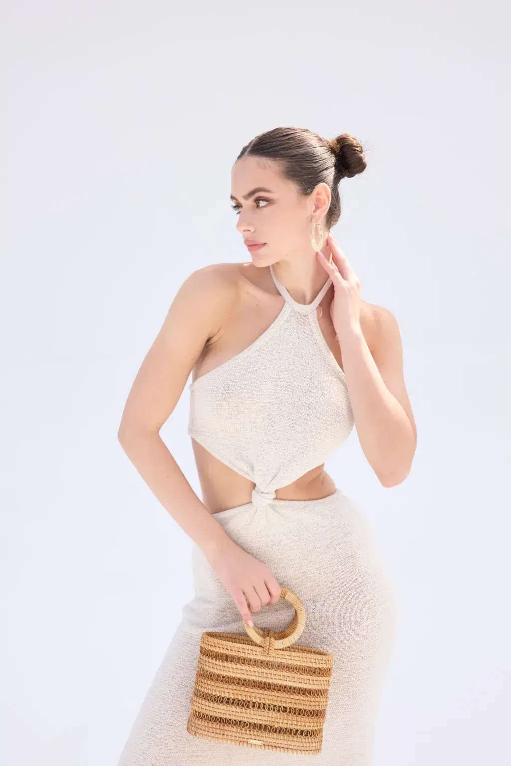 Cult Gaia Cameron Knit Dress Off White Size XS - Image 2