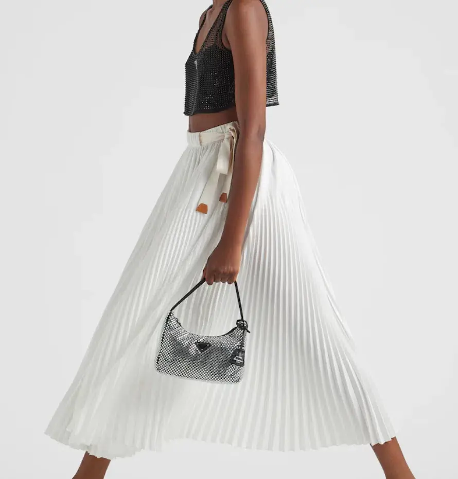 Prada Satin Bag with Crystals - Image 5