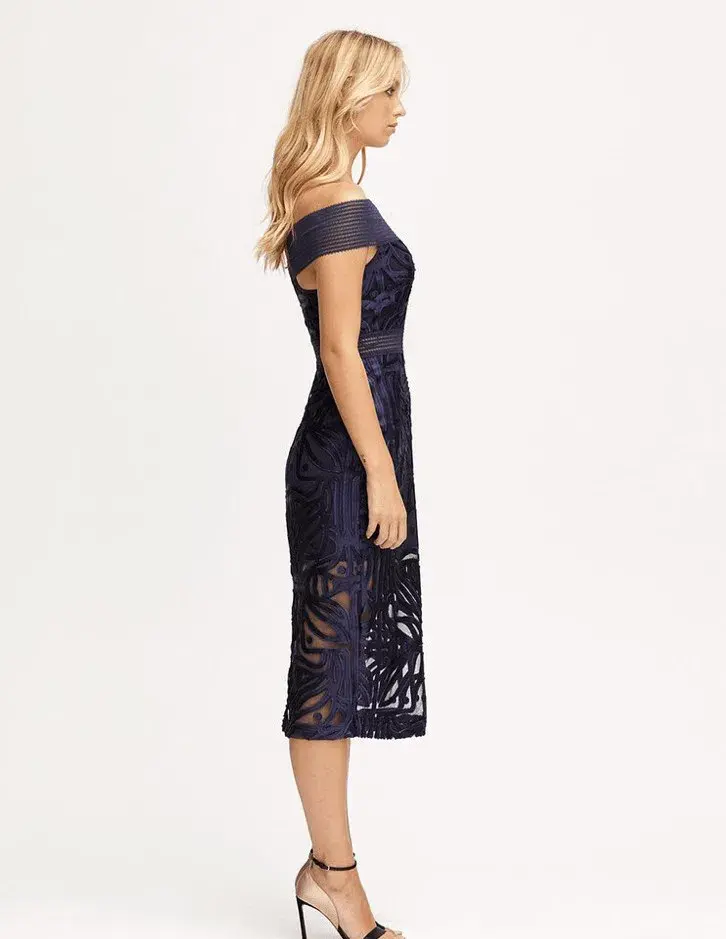 Alice McCall Lunar Eclipse Midi Cocktail Dress Navy Size 6 - Image 3