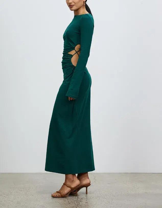 Camilla and Marc Alexandre Midi Dress Emerald Green Size 8 - Image 2