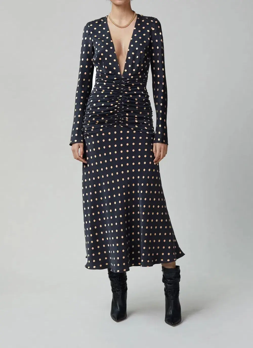 Bec & Bridge Paradis Long Sleeve Midi Dress Blue/Print Size 6 / XS - Image 1