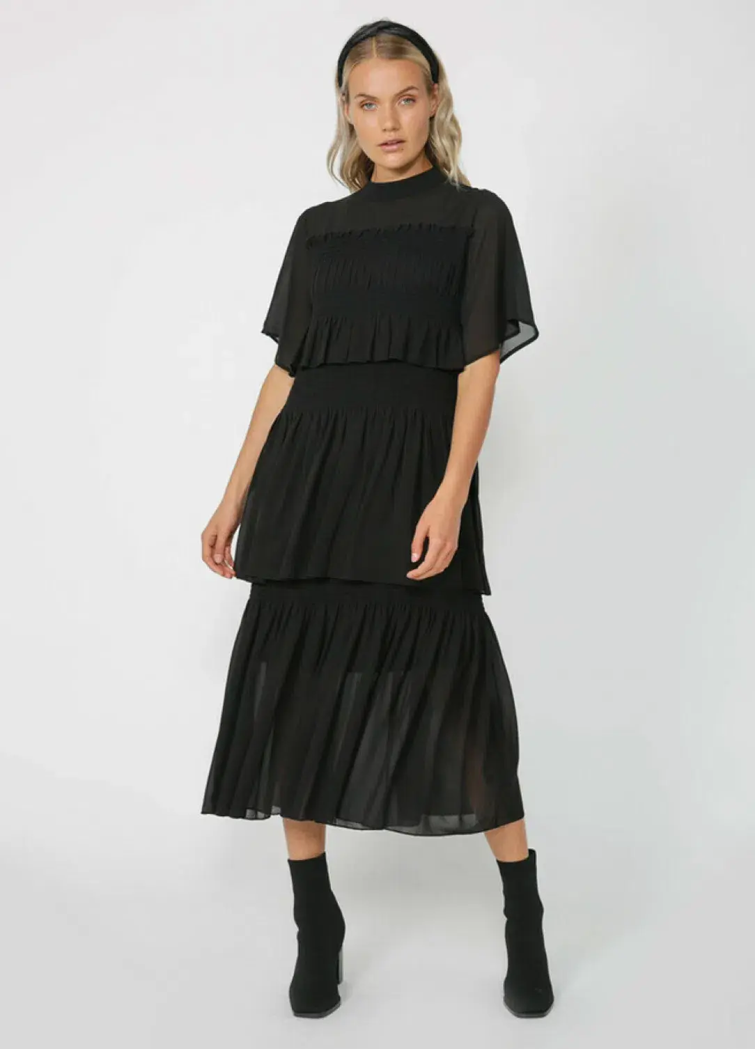 Moochi Fetch Midi Dress Black Size AU 6 - Image 1