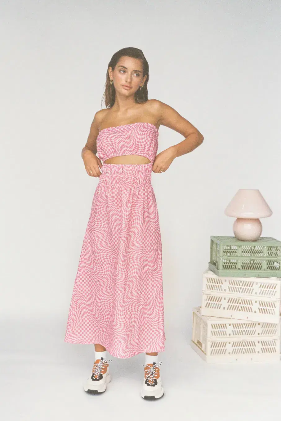 Palytte The Label Piper Dress Print Pink Size AU 6 - Image 1
