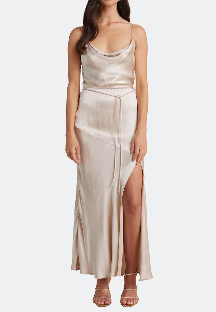 Bec & Bridge Moon Dance Midi Dress Sand Size 8 / S - Image 1