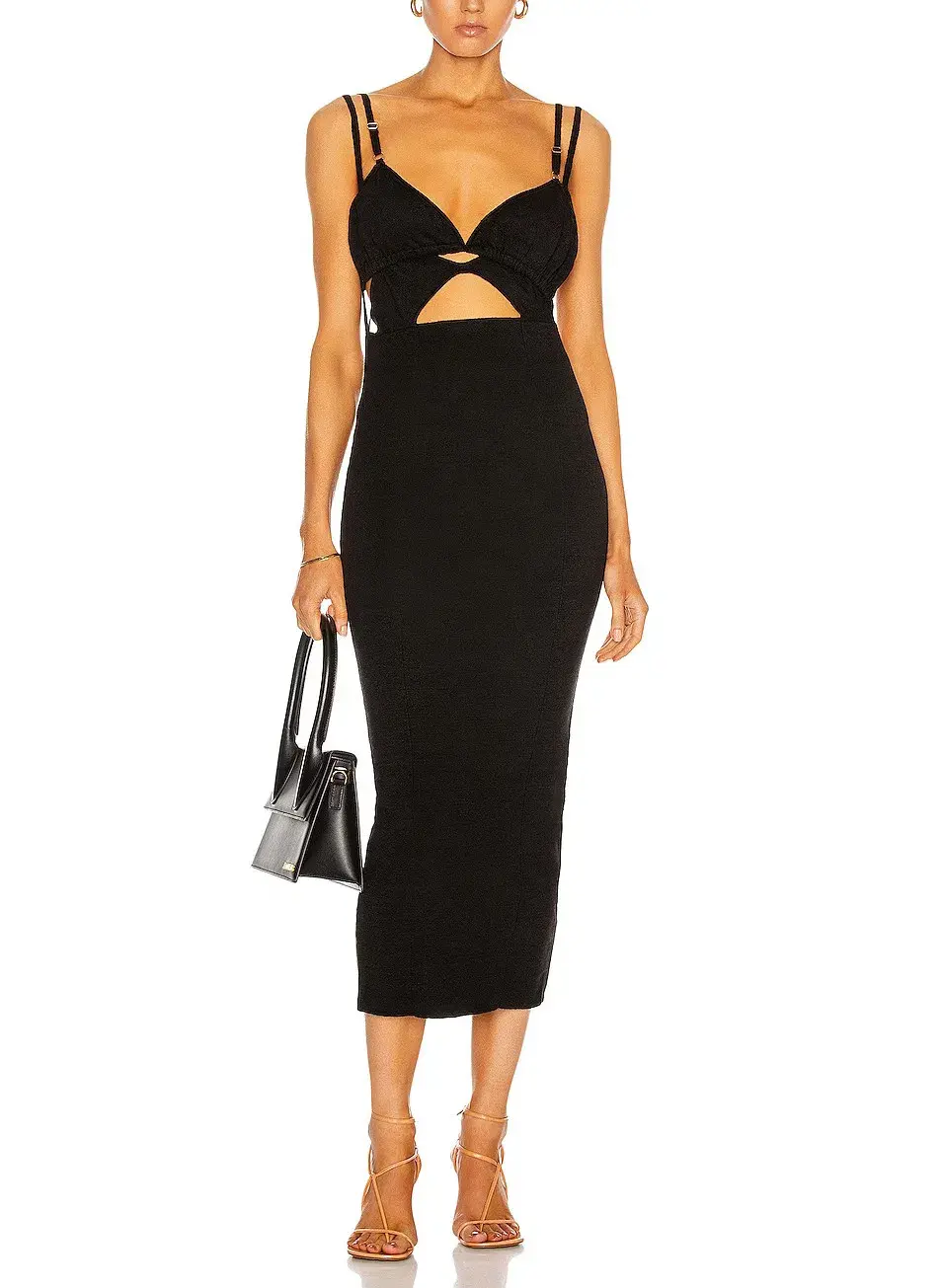Jacquemus La Robe Pila Midi Dress Black Size 10 - Image 1