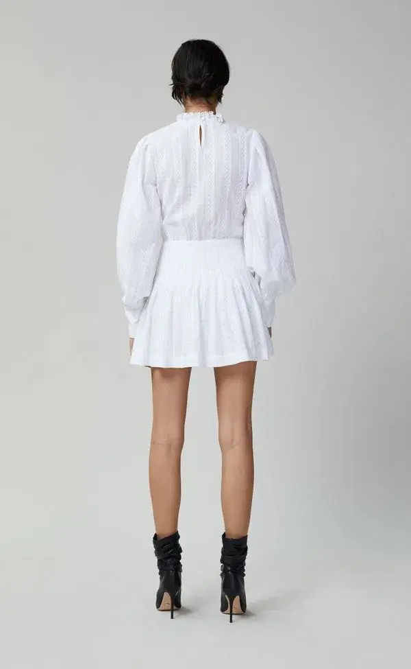 Bec & Bridge Elodie Mini Dress in Ivory Size 12 - Image 4