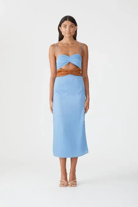 San Sloane Blaise Dress Blue Size 8 for rent on The Volte - main image